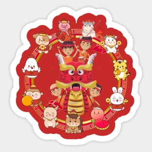 Chinese Lunar New Year Dragon 1 Sticker